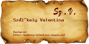 Székely Valentina névjegykártya